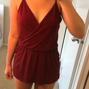 Maroon Romper